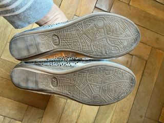 Zapatos manoletinas plateadas talla 39