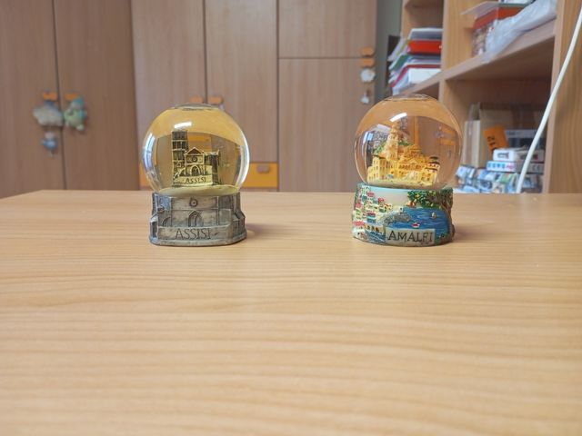 Set palle di neve di città italiane