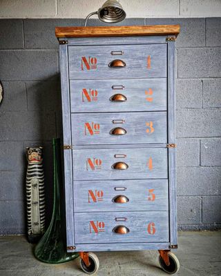 Mueble cajonera estilo industrial