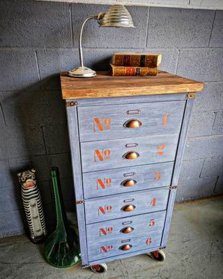 Mueble cajonera estilo industrial
