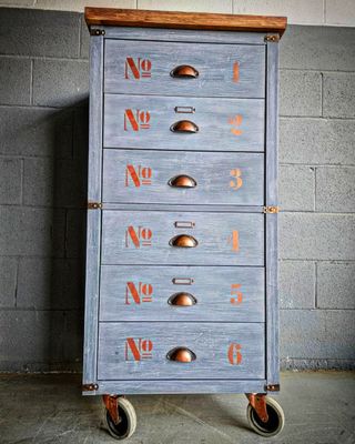 Mueble cajonera estilo industrial