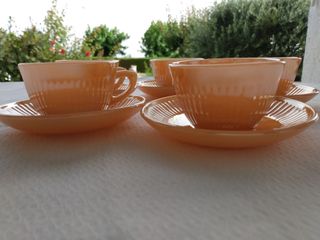 Tazas y platos de café Anchor Hocking Fire King