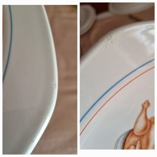 Piatti piani in ceramica dipinta