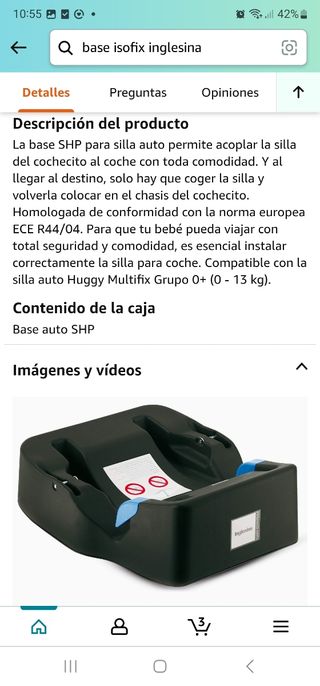Base Maxicosi inglesina coche