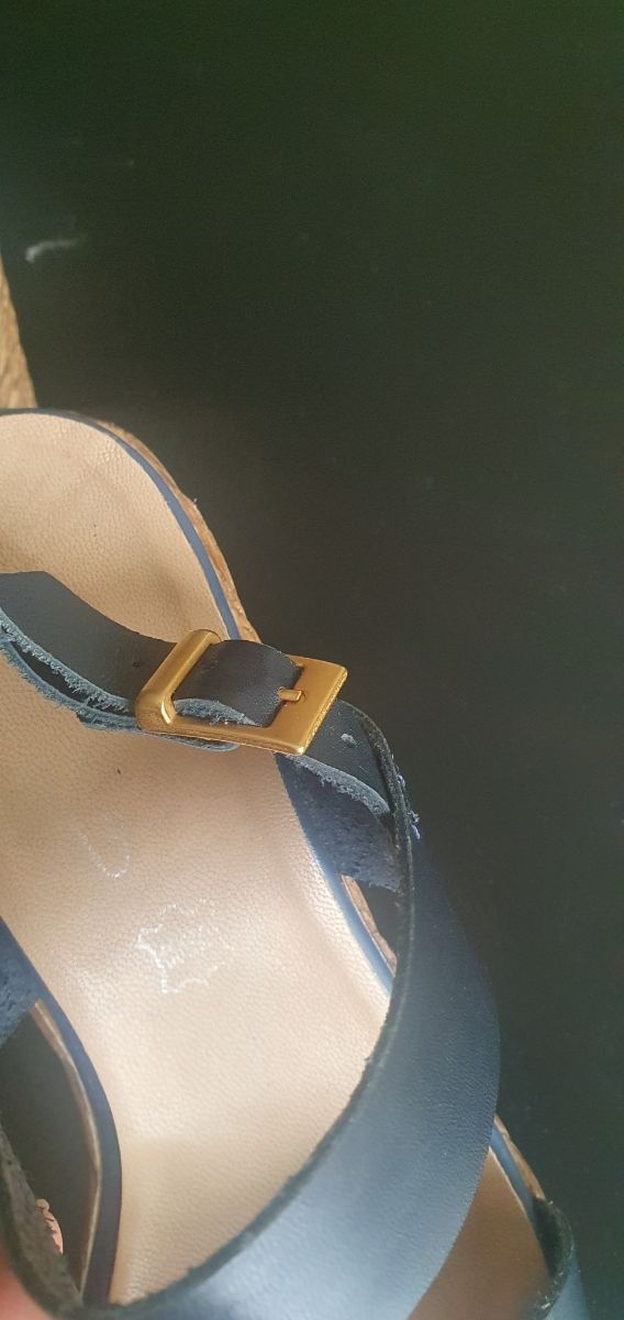 Sandalias cuña azul