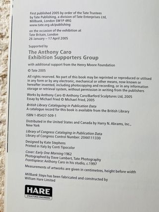 Libro Anthony Caro - Tate