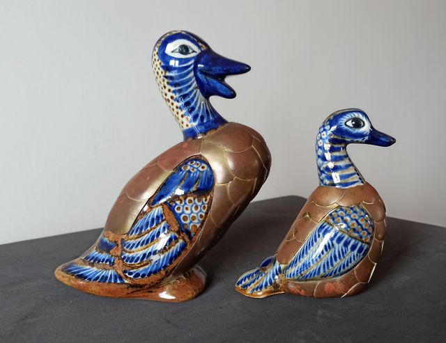 2 patos de cerámica Tonalá México