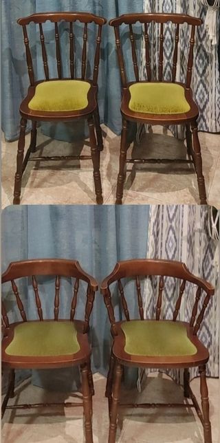 4 Sillas madera