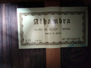 Guitarra Clásica. Alhambra 5 P CW E2