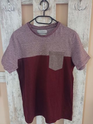Camiseta granate. Talla S