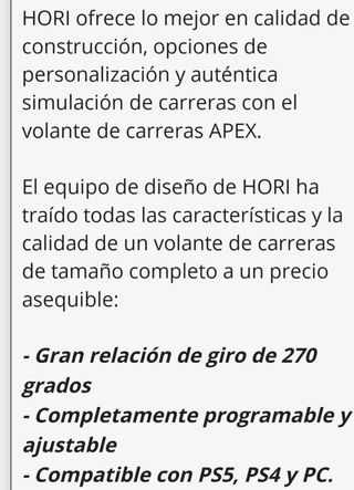 Volante PlayStation 5/PlayStation 4/PC