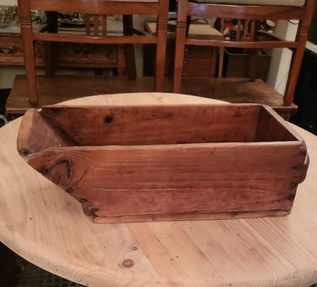 PASTERA / ARTESA de MADERA ANTIGUA 58cm×24cm