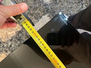 Mesa refeição em vidro preto