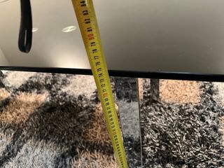 Mesa refeição em vidro preto