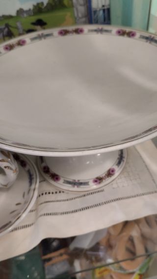 Frutero, salsera y hueveras antigua