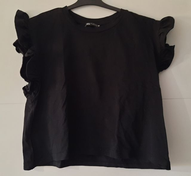 Camiseta negra algodón talla M