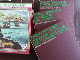 3 libri volumi di E.Salgari. Edizione annotata.