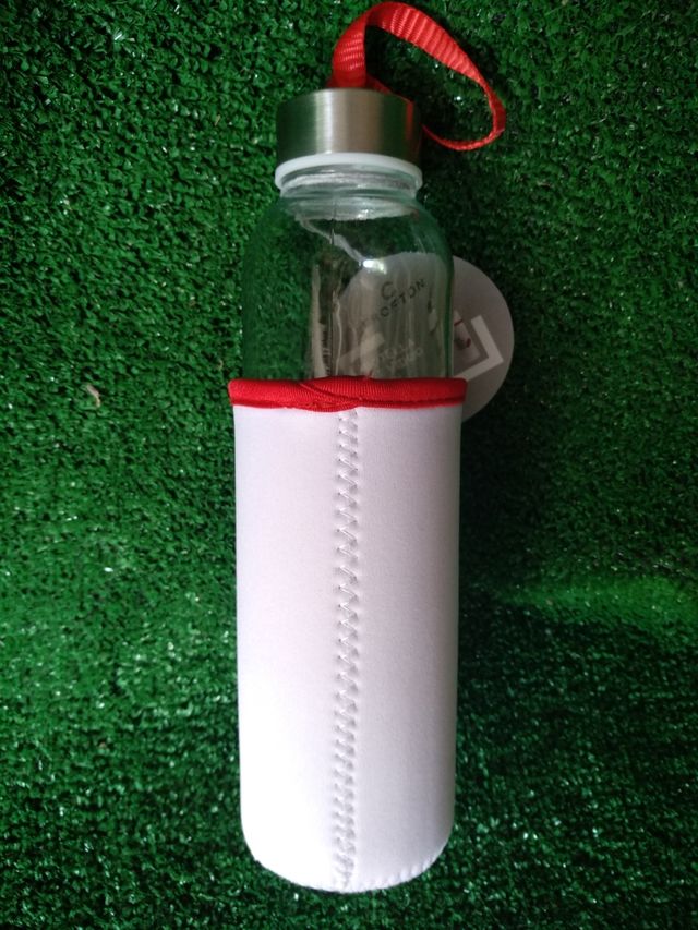 Duo de taza y botella vidrio