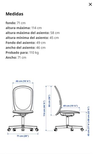 SILLA OFICINA FLINTAN IKEA