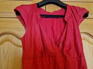 Falda Zara estampada naranja