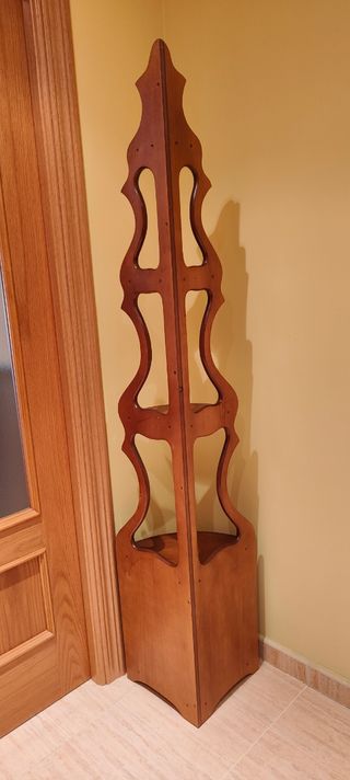 Esquinera madera maciza de nogal