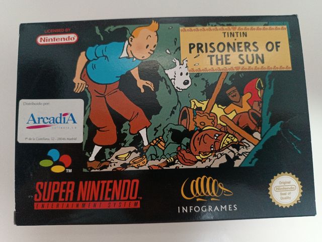 Tintin Templo del Sol SNES Super Nintendo Arcadia