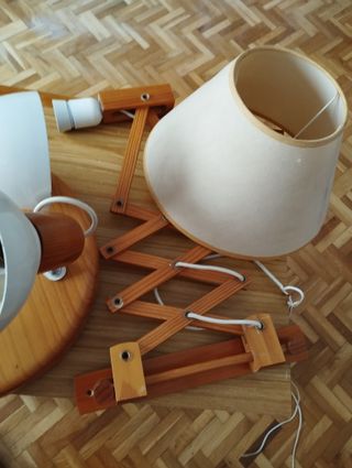Lámparas madera