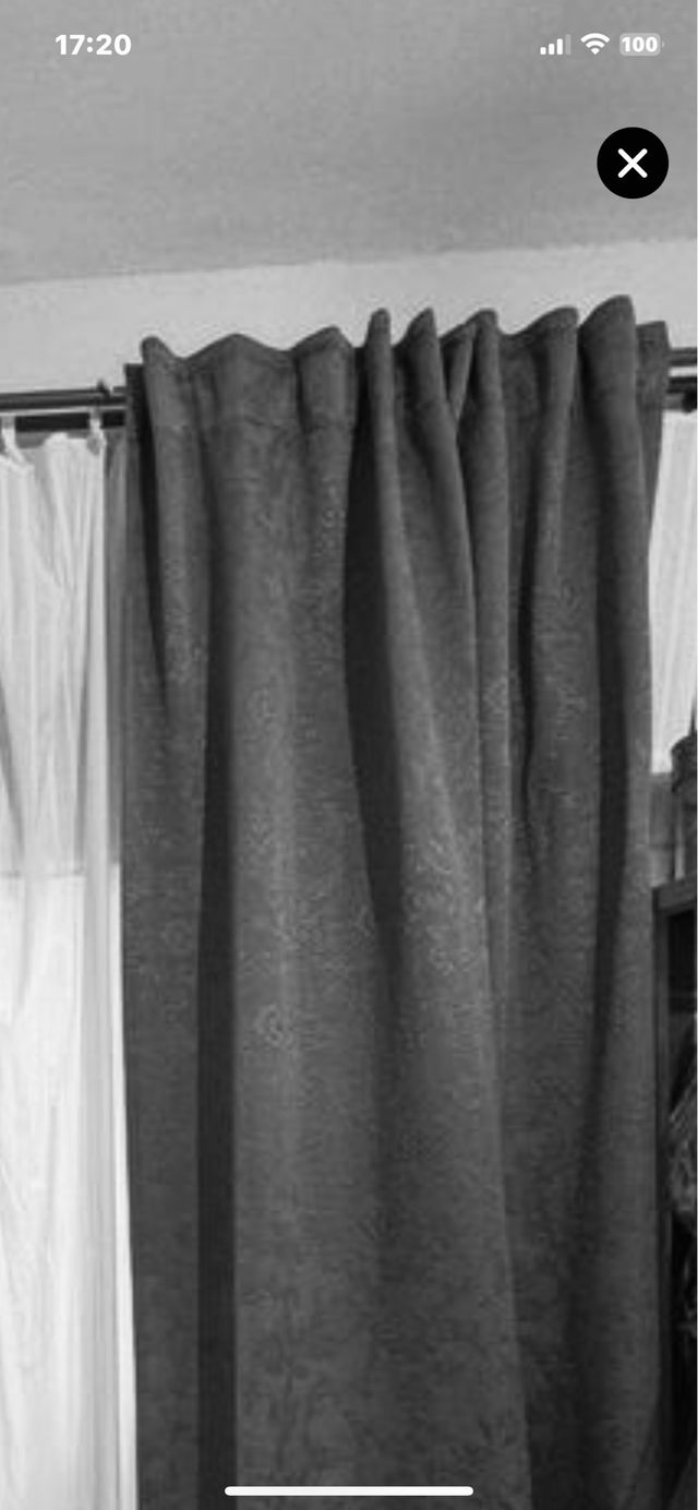 Cortinas grises brokado