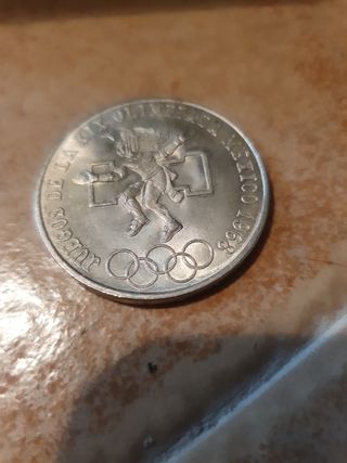 Moneda plata Olimpiadas México 1968