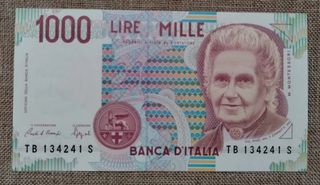 2 Banconote 1000 Lire Montessori