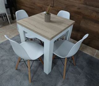 Mesa Extensible + 4 sillas Nórdicas
