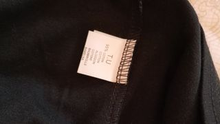 Maglietta nera cotone elasticizzato con pizzo