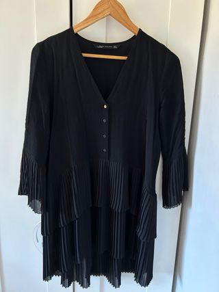 Vestido/ blusa larga con plisados