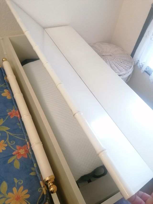 Arcón de madera blanco de gran capacidad lo