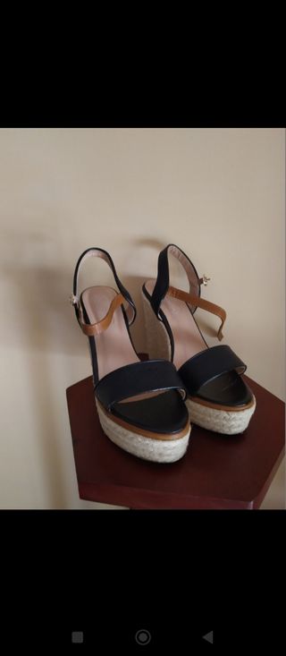 Sandalias cuña esparto 