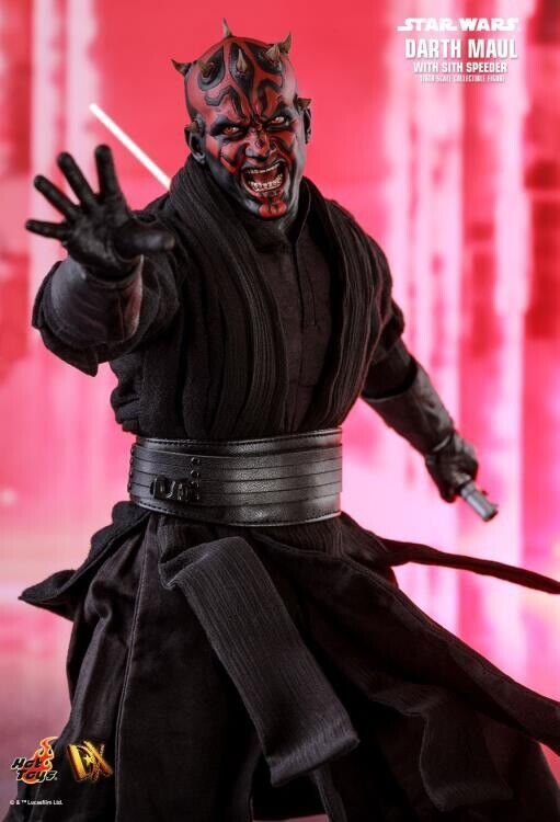 Figura de Darth Maul con speeder y todos sus acces