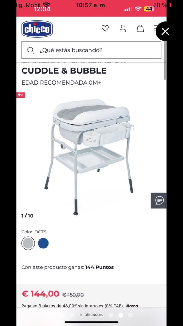 Banera de bebe chicco 