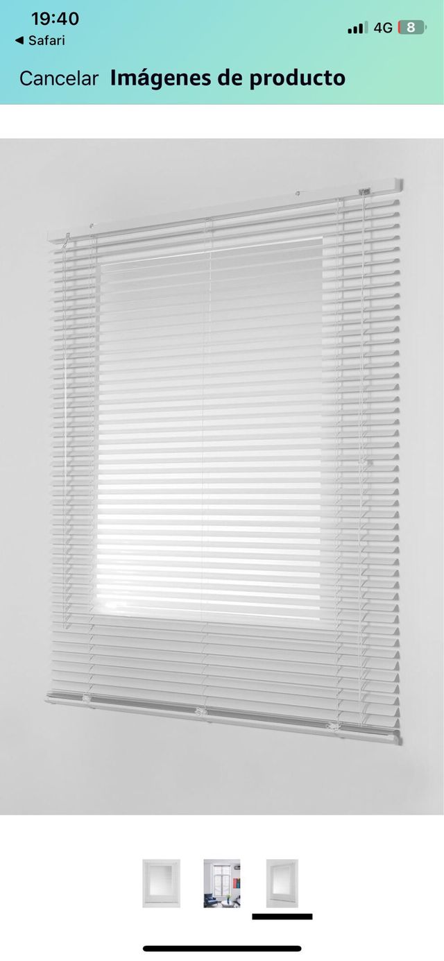 Persiana veneciana aluminio blanca