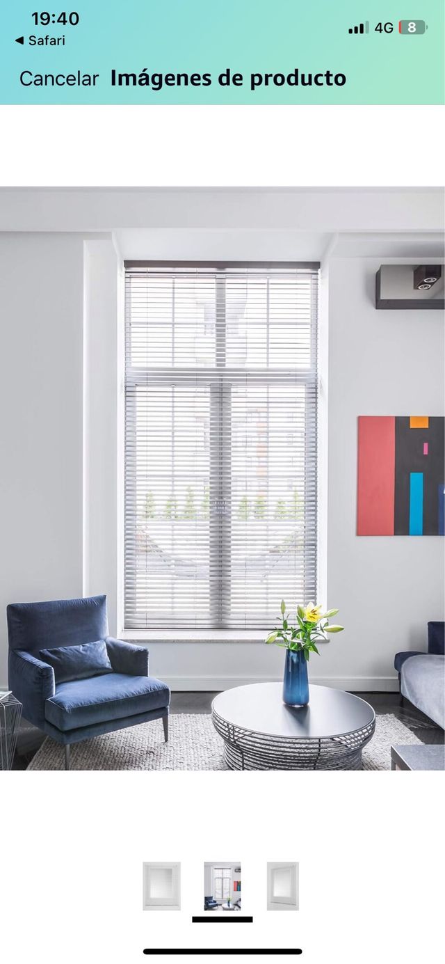 Persiana veneciana aluminio blanca