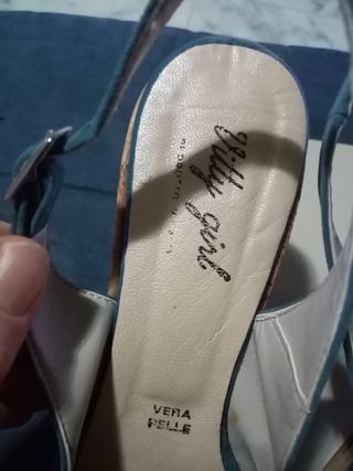 Sandali donna 38 vera pelle tacco cm 10