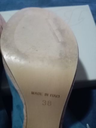 Sandali donna 38 vera pelle tacco cm 10