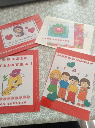 Set 4 biglietti fine anno Grazie