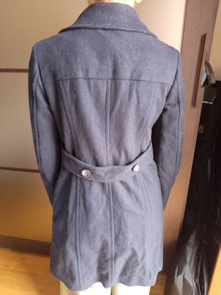 Cappotto blu scuro Benetton, 42, lana e poliammide