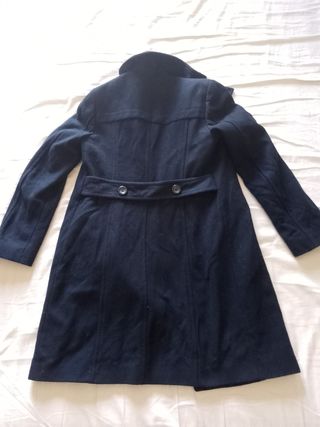 Cappotto blu scuro Benetton, 42, lana e poliammide