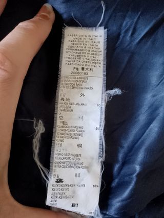 Cappotto blu scuro Benetton, 42, lana e poliammide