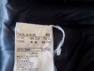 Cappotto blu scuro Benetton, 42, lana e poliammide