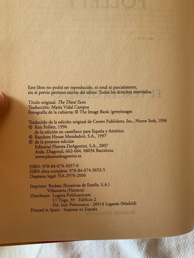 Libro El tercer gemelo