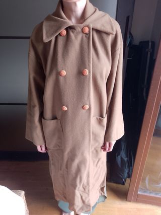 Cappotto beige doppiopetto M 42