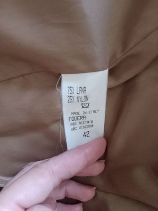 Cappotto beige doppiopetto M 42