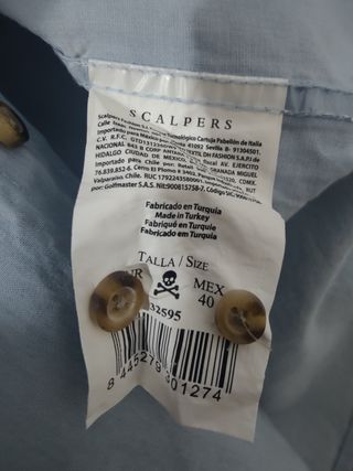 Camisa hombre Scalpers original (M) sin estrenar